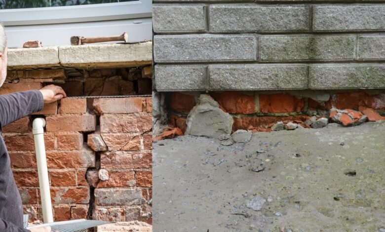 cracked brick wall repair